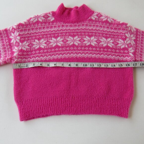 Target Art Class Girls Mock Neck Pullover Top Hot Magenta Pink Sweater Size M7/8 - Picture 7 of 9